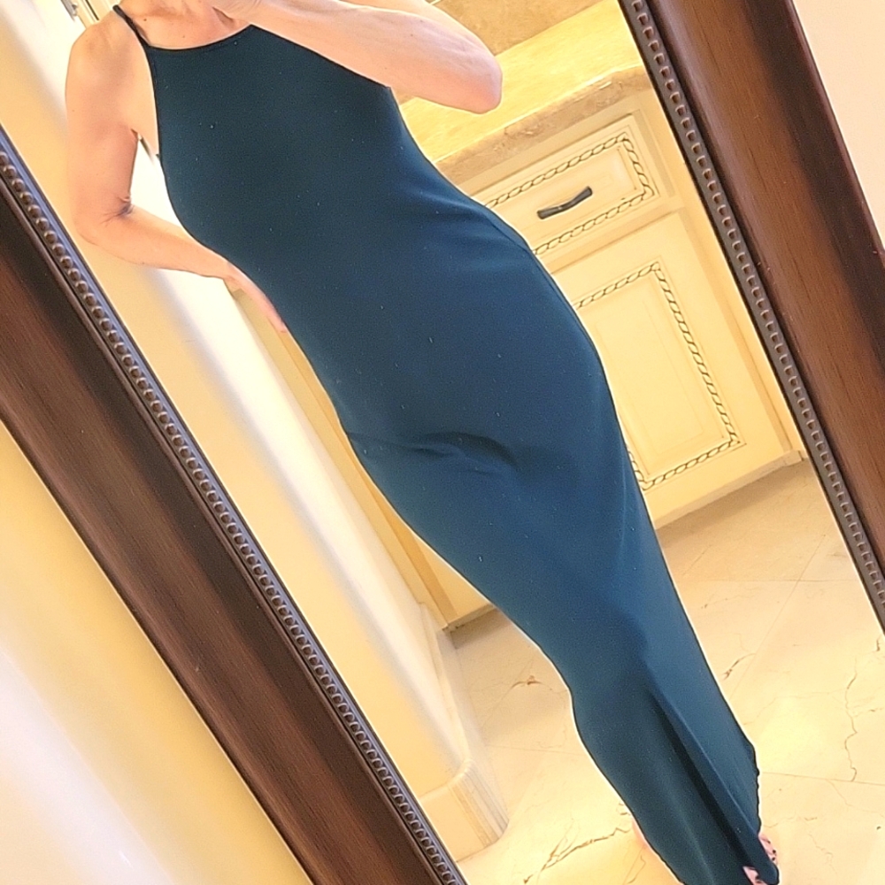Forever 21 Rich Team Cami Micro-Ribbed Maxi Dress, M